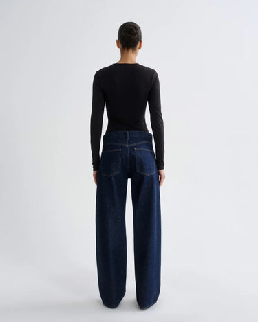 Agolde Aura Long Sleeve Bodysuit in Black