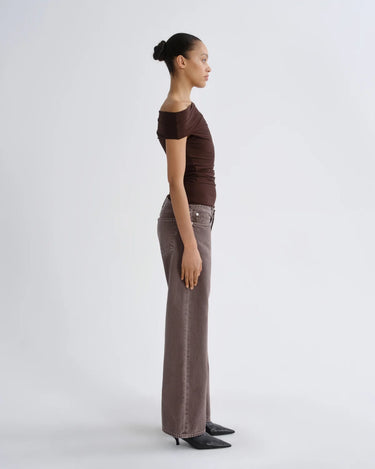 Agolde Carlin Top in Chocolate
