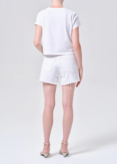Agolde Parker Long Short In Panna Cotta