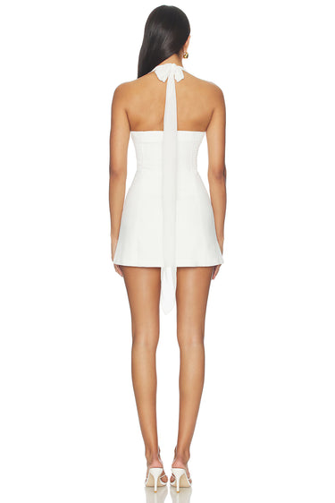 Amanda Uprichard Olympia Romper in Ivory