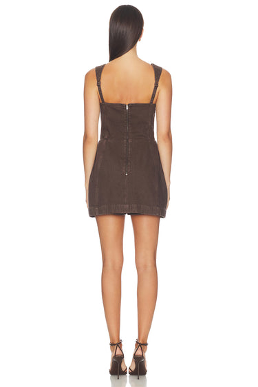 Amanda Uprichard Bethany Romper in Cocoa