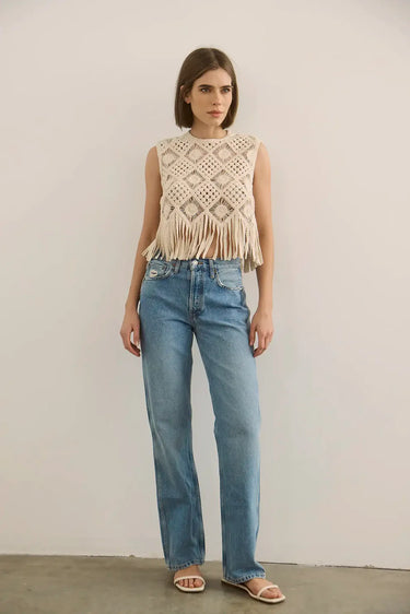 Hunter Bell Astor Top in Cream