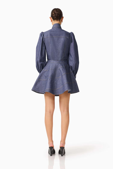 Curaae Vana Denim Mini Skirt in Blue