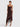 Alice + Olivia Harmony Asymmetrical Fringe Maxi Dress in Dark Chocolate