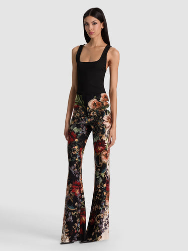 Alice + Olivia Andrew Printed Pant in Floral Radiance