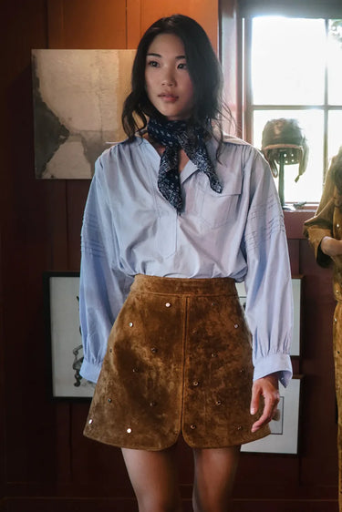 Hunter Bell Dottie Skirt in Saddle