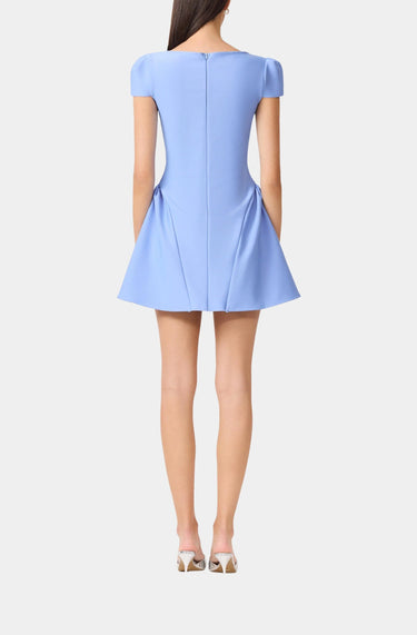 Elliatt Floriana Cap Sleeve Fit And Flare Mini Dress in Cornflower Blue