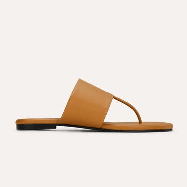 Yosi Samra Ella Leather Thong Sandal in Whiskey