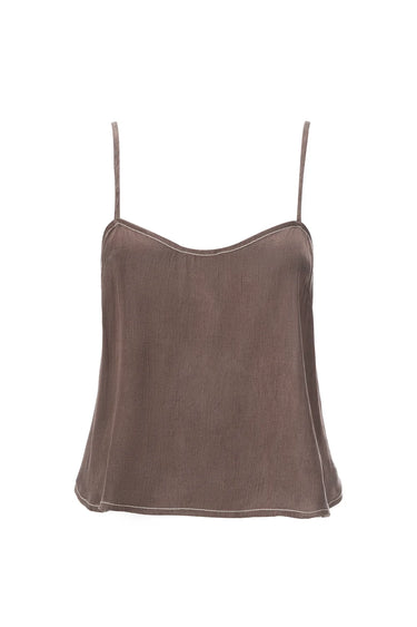Sancia The Rylen Cupro Top in Truffle