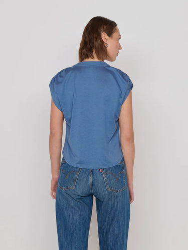 Nation Frankie Muscle Tee in Bella Blue