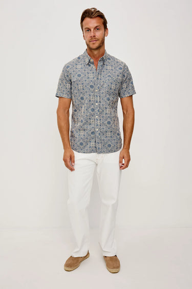 Rails Hale Shirt in Whirling Daisy Steel