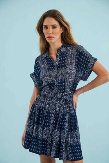 Hunter Bell Howard Dress in Inkwell Paisley