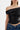 Lamarque Ines Off Shoulder Faux Leather Top in Black