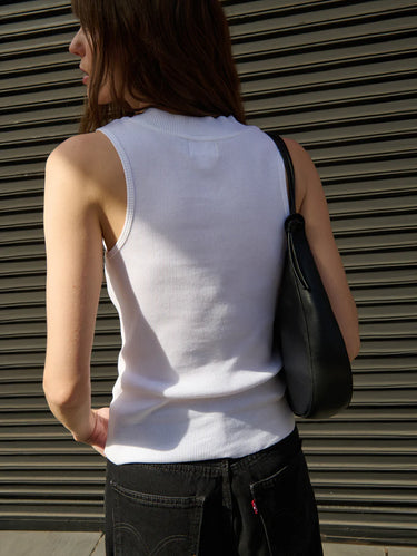 Nation Joan Sleeveless Mock Neck in White