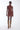 Karina Grimaldi Kai Vegan Suede Mini Dress in Cooper Cedar
