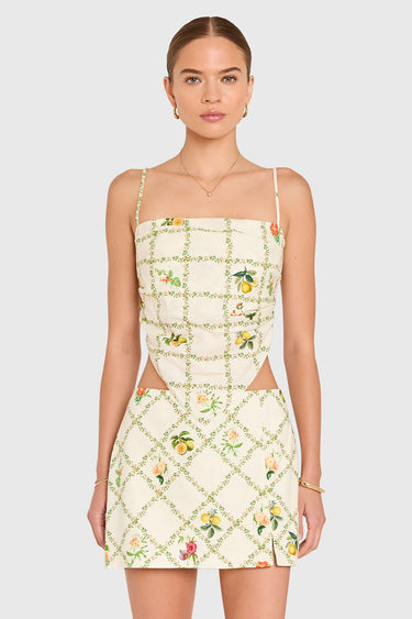 Amanda Uprichard Francie Romper in Hibiscus