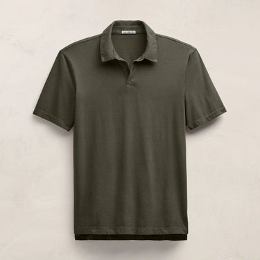 James Perse Sueded Jersey Polo in Platoon Pigment
