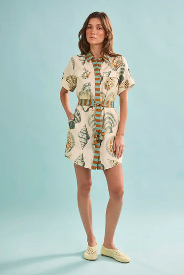 Hunter Bell Nicole Dress in Shell Print