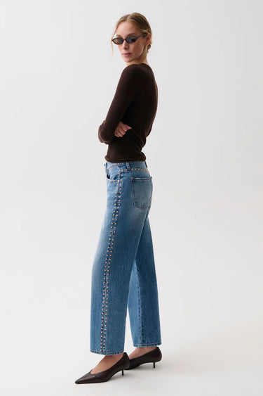 Pistola Lexi Mid Rise Bowed Straight in Star Studded