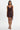 Lamarque Paulina Lace Trim Faux Leather Mini Dress in Vamp