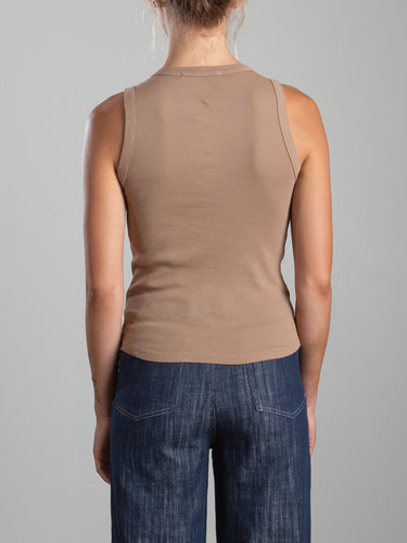 Pharaoh Athena Hi-Neck Tank in Lightweight Rib in Foundation