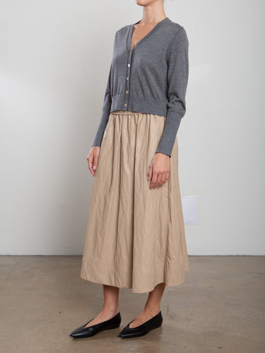Pharaoh Claudia Skirt Faux Leather in Biscotti