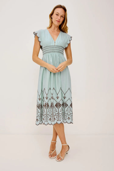 Rails Roxanne Dress in Ocean Palms Embroidery