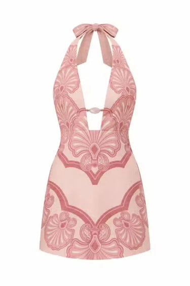Shani Shemer Rae Mini Dress in Pink Shell
