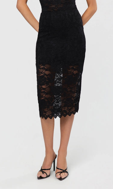 Generation Love Kiera Lace Skirt in Black