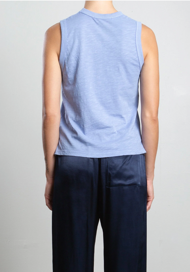 Pharaoh Liv Tank in Supima Slub in Blue Jay