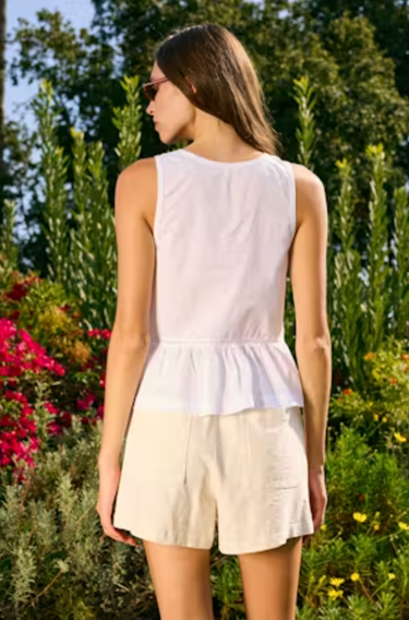 Sundry Sun Kissed Top in Optic White