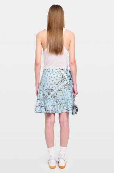 Zadig & Voltaire Jupiter Skirt in Bleu Oxford
