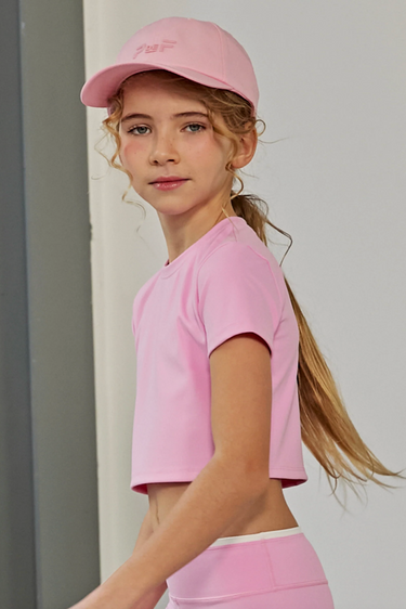 Parfum De Fit AirSoft Crop Tee in Petal Pink