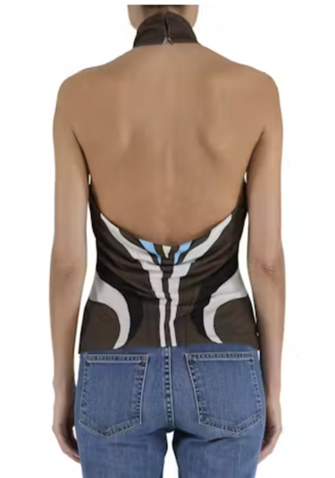 Ramy Brook Lara Sleeveless Top in Sepia Grotto Bloom