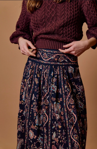 Cleobella Morgan Midi Skirt in Bois