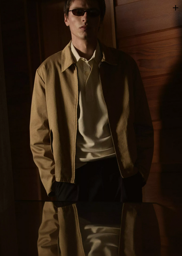 Vince Brushed Cotton Twill Field Jacket in Carmelo