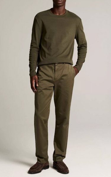 Vince Peached-Face Cotton Jersey Long-Sleeve T-Shirt in Night Leaf