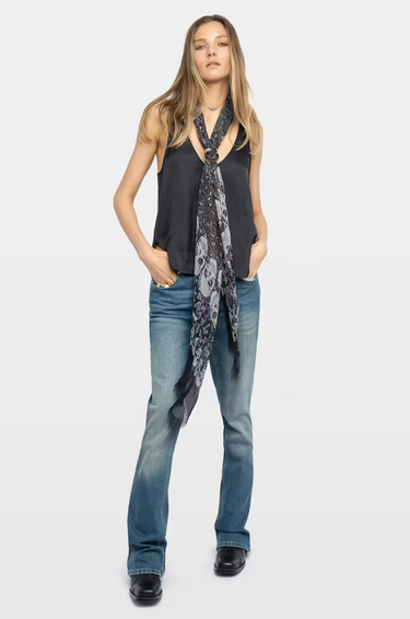 Zadig & Voltaire Kerry Garden Scarf in Black