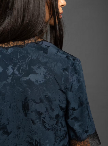 Zadig & Voltaire Tedoxa Silk Top in Encre