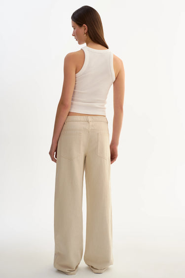 Lamarque Taleen Linen Twill Pant in Natural