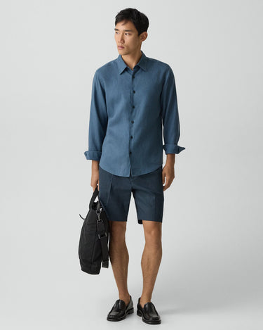 theory dress shirt Theory Irving Shirt in Relaxed Linen in Bering