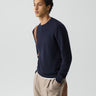 Theory Maden Crewneck Sweater in Baltic - Estilo Boutique