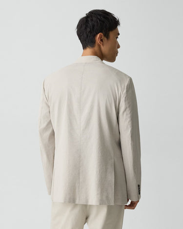 Theory Standard Blazer in Good Linen in Silver Cloud