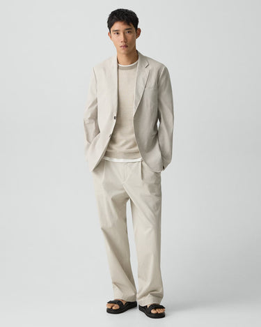 Theory Standard Blazer in Good Linen in Silver Cloud