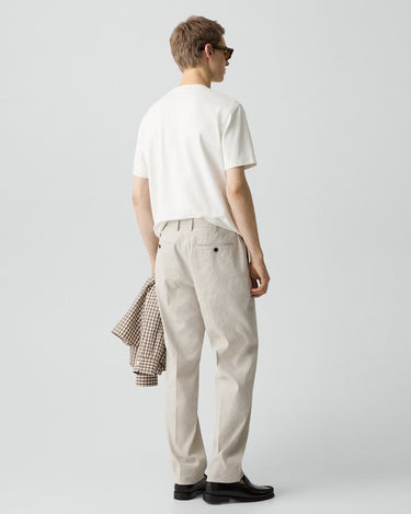 Theory Standard Pant in Good Linen in Silver Cloud