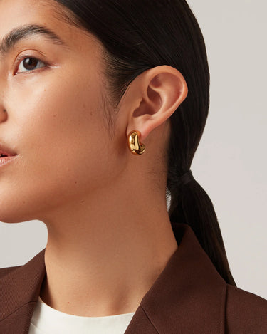 Jenny Bird Tome Hoops Medium in Gold