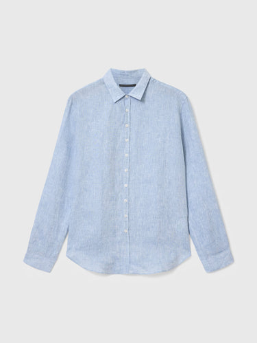 John Varvatos Bucks Shirt in Light Blue Heather