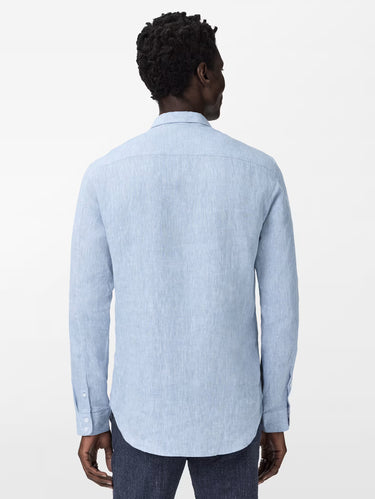 John Varvatos Bucks Shirt in Light Blue Heather
