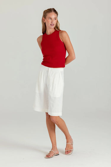 Sundays Tina Tank in Montauk Red