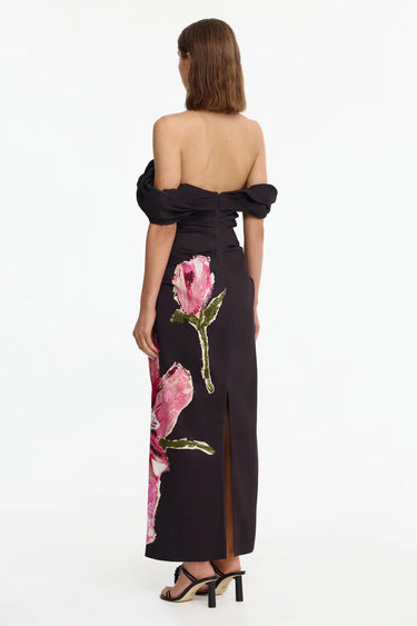 Acler Gifford Maxi Dress in Garnet Magnolia